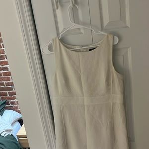 Textured sleeveless zip up dress